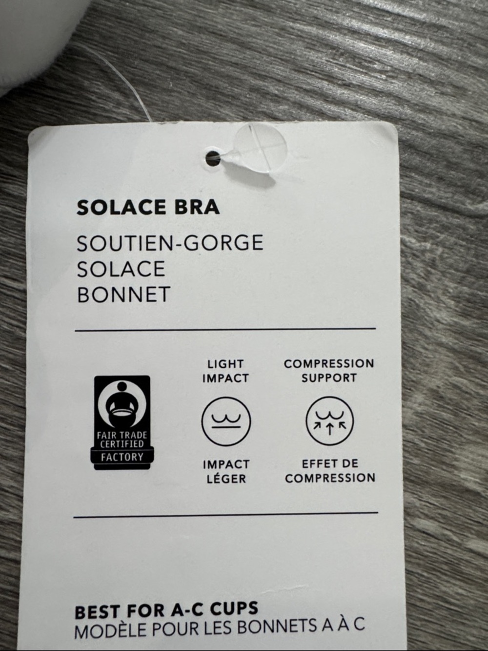 NWT Athleta White Solace Bra Size Medium for A-C Cups - Picture 7 of 9